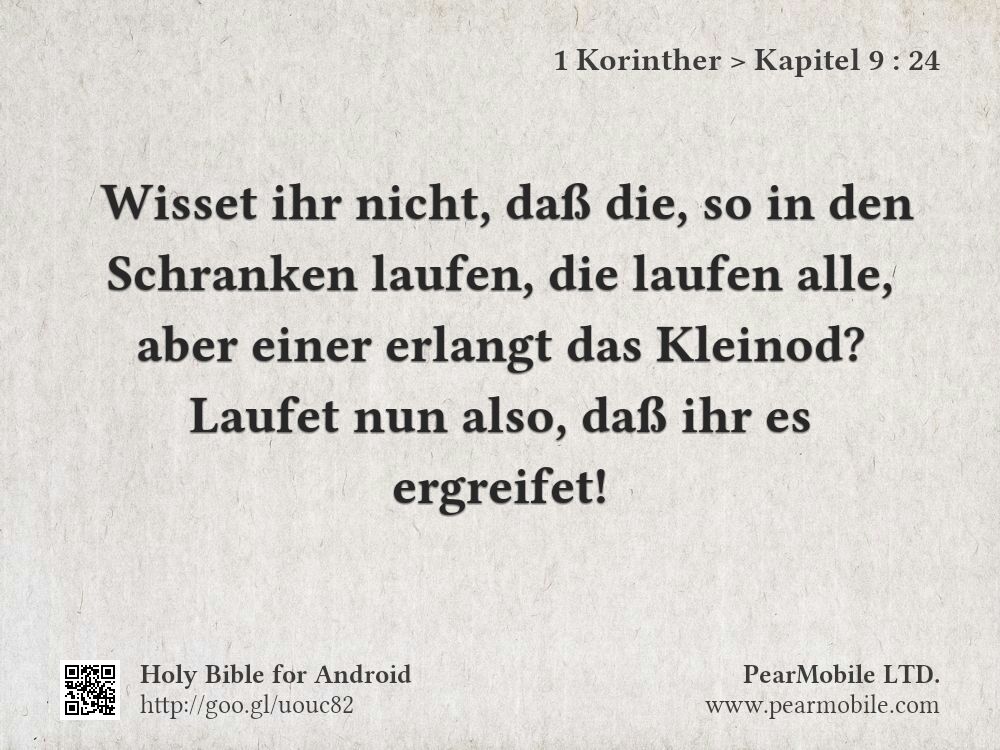 1 Korinther, Kapitel 9:24